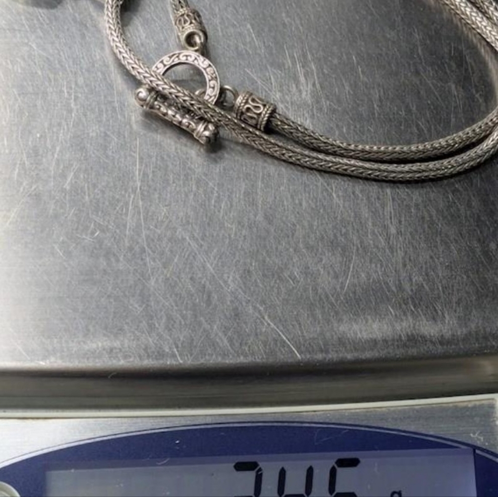 Multi-Stone Silver Pendant Necklace - Picture 3 of 4